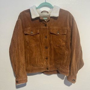 Sherpa & brown corduroy jacket